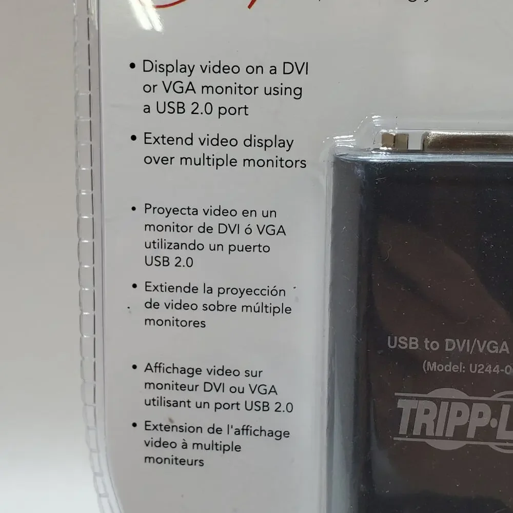 Tripp-Lite Adapter Notables USB to DVI/VGA 512 MB Memory New